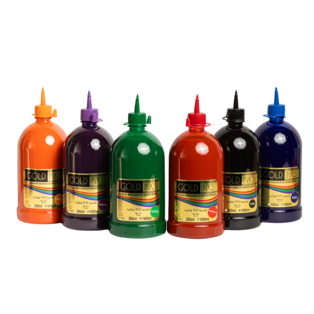Tinta Para Pincel Marcador De Quadro Branco 1 Litro Tinta Reatastecedora Goldinks