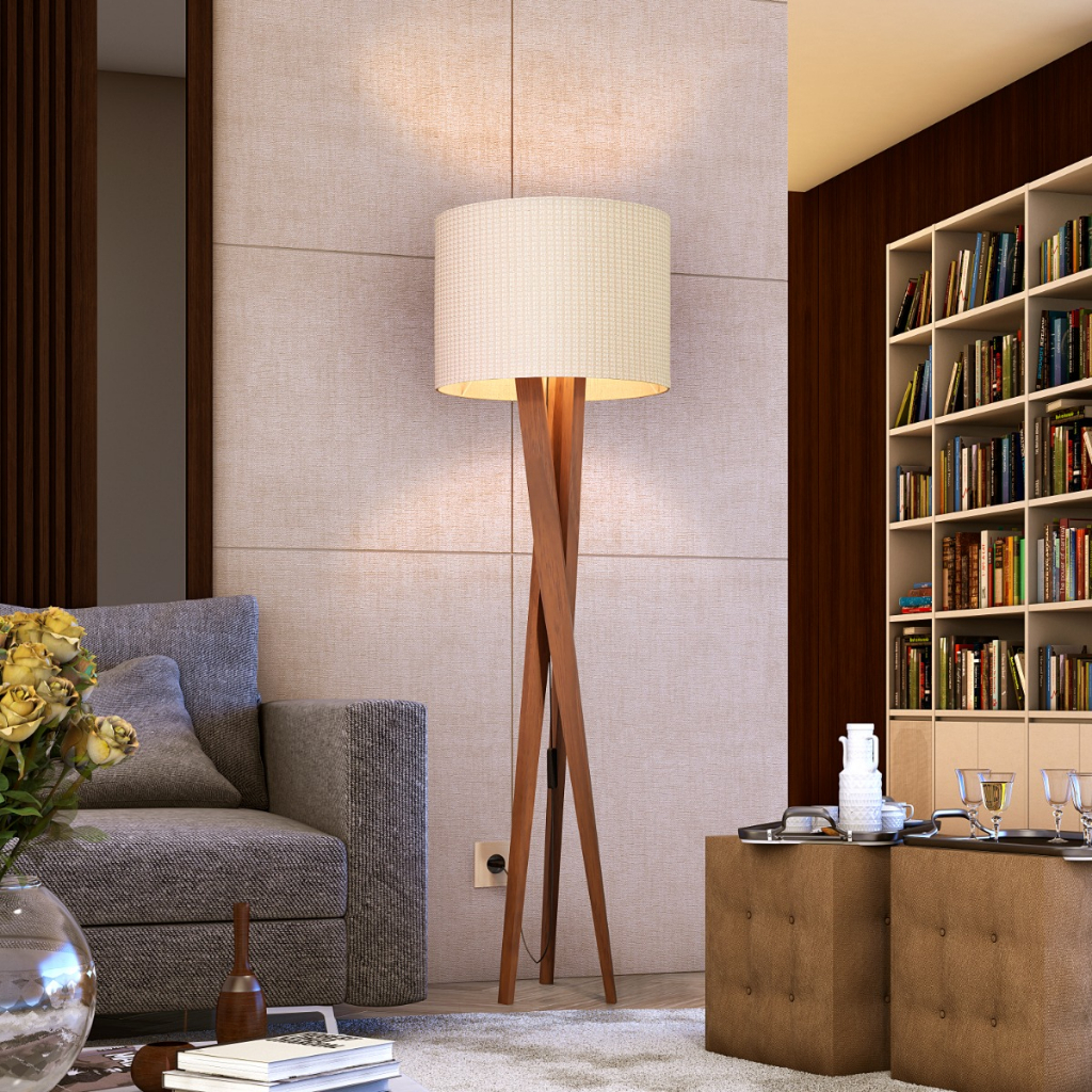 Abajur de Chão Madeira - Comprar com Melhor Preço em Iluminação