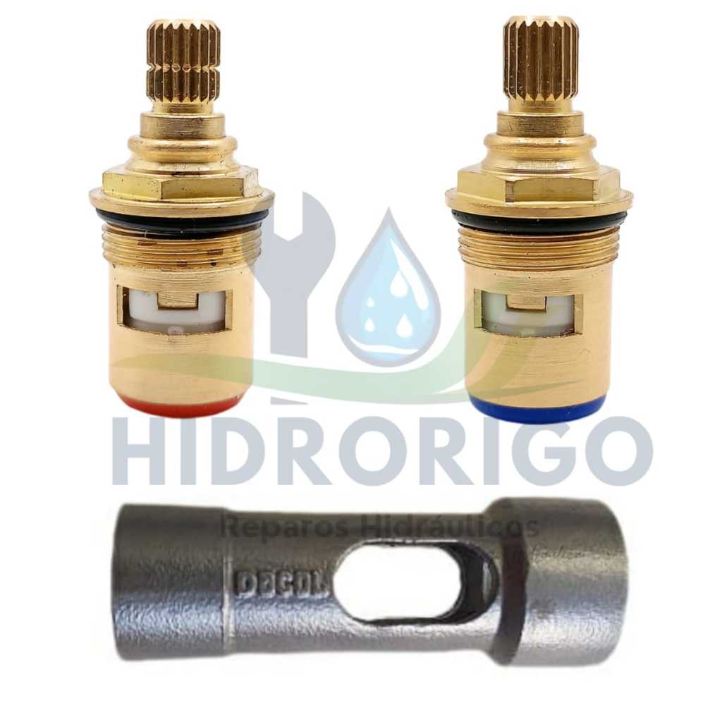 Kit 2 Reparo Misturador De Cozinha Gali Docol + Chave Manutenção Docol Original