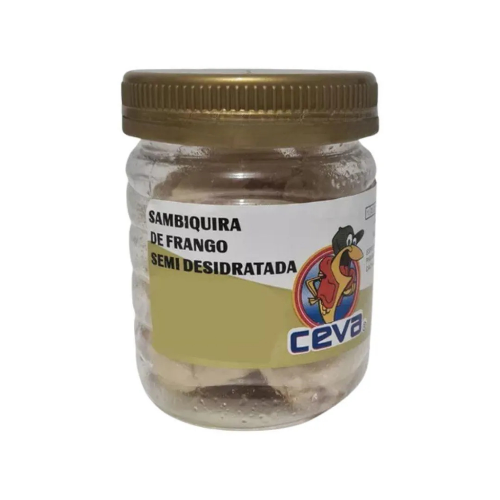 Sambiquira de Frango Semi Desidratada Ceva Iscas 130g Isca Natural para Pesca Pacu Tilápia Tamba