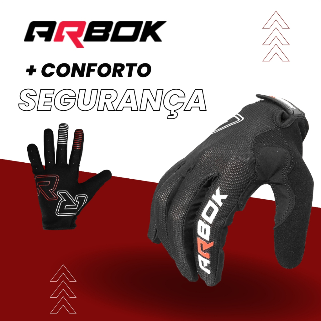 Luva Ciclismo Arbok Dedo Longo Bike Mtb Dh Proteção Conforto Grip Silicone Ventilação Top Oferta