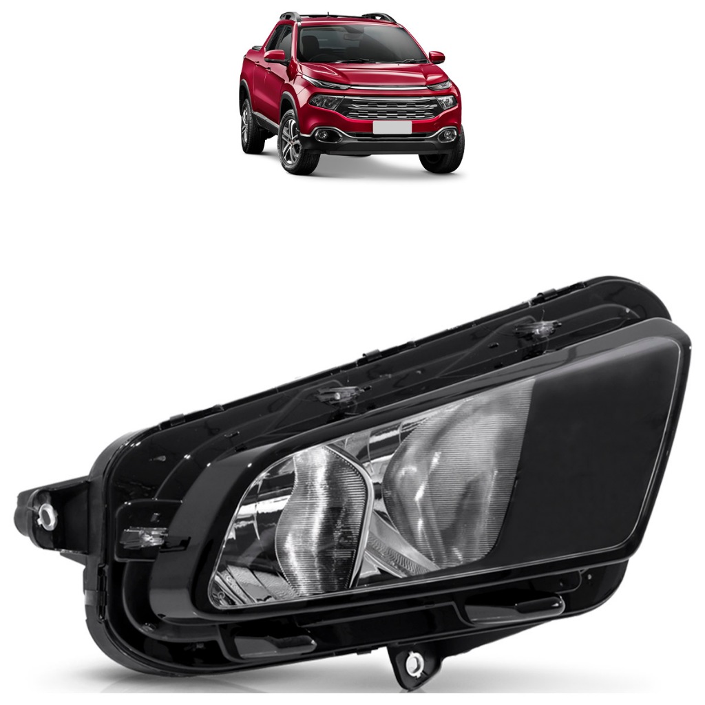 Farol Dianteiro Toro 2016 2017 2018 Máscara Negra Foco Duplo Lente Lisa em Oferta na Shopee