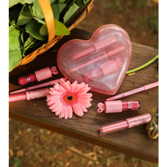 KIT FRAN - LOVE KIT - original - GLOSS LABIAL E LÁPIS LABIAL - Kit coração FR - BY FRANCINY EHLKE
