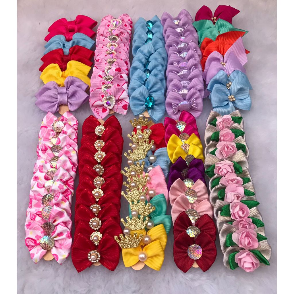 Kit de Laços Pet para Fêmea  com 50 e 100 Unidades Banho e Tosa Pet Shop em Oferta na Shopee