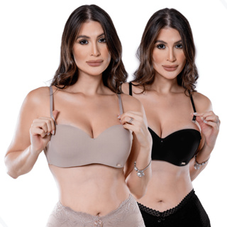 Kit 2 Sutiã Tomara Que Caia Bojo Reforçado Bustier Feminino Várias Cores em Oferta na Shopee