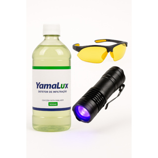 KIT YAMALUX 500ML + LANTERNA ULTRAVIOLETA LUZ NEGRA PARA INSPECAO + OCULOS DE PROTECAO em Oferta na Shopee