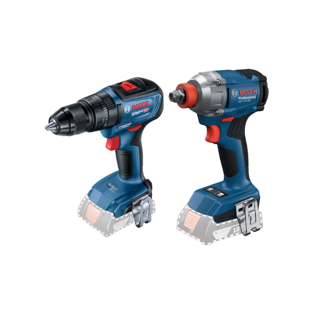 Kit Chave Impacto Brushless 1/2'' Gdx 18v 285 Com Parafusadeira Furadeira Impacto Gsb 18v 50 Bosch