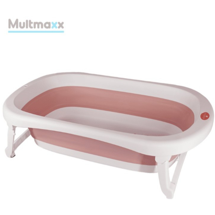 Banheira Dobrável Bebê Infantil Portátil Premium Multmaxx Rosa
