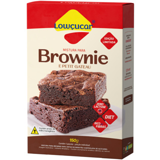Mistura para Brownie e Petit Gateau Lowçucar Zero Lactose 150g – Diet, Rico em Fibras, Versátil em Oferta na Shopee