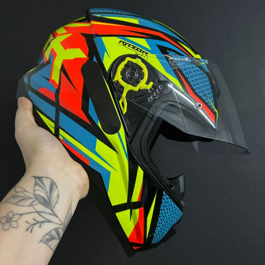 CAPACETE MOTO FECHADO ENTRADA NORISK MASCULINO FEMININO + VISEIRA CRISTAL + NARIGUEIRA PROMOÇÃO TOP