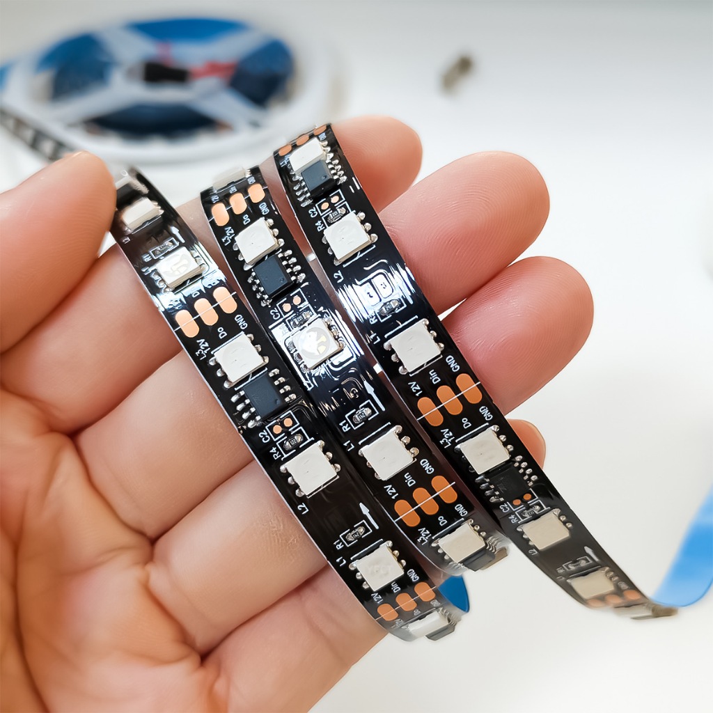 Fita Led 2811 Dupla Face Digital 60 Led Ip20 Preto Sem Silicone 5m em Oferta na Shopee