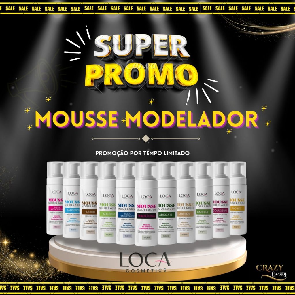 Mousse Modelador Profissional Loca Cosmetics 150ml