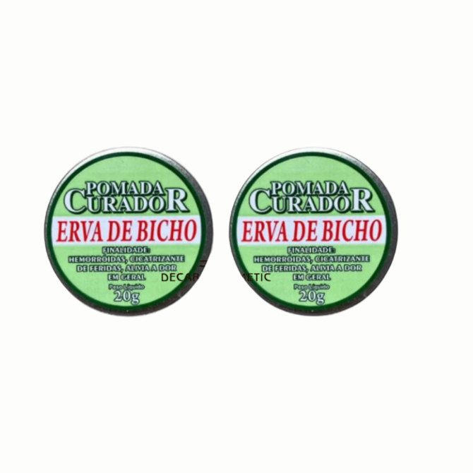 2 UN Pomada Erva De Bicho 20g - Curador