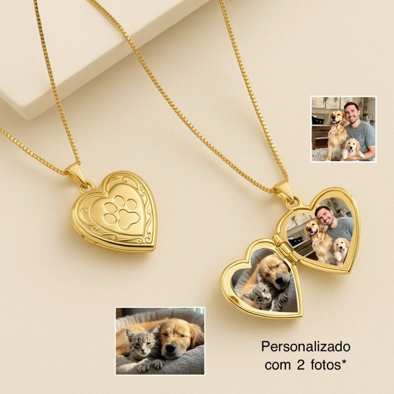 Relicário Pet Personalizado Foto – Joia em Prata Eternizar Seu Melhor Amigo — R$ 79,99 em Shopee