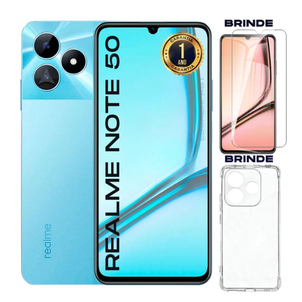 Celular Smartphone Realme Note 50 128/4GB 64/3GB - 1 Ano de Garantia Brasil Original Lacrado