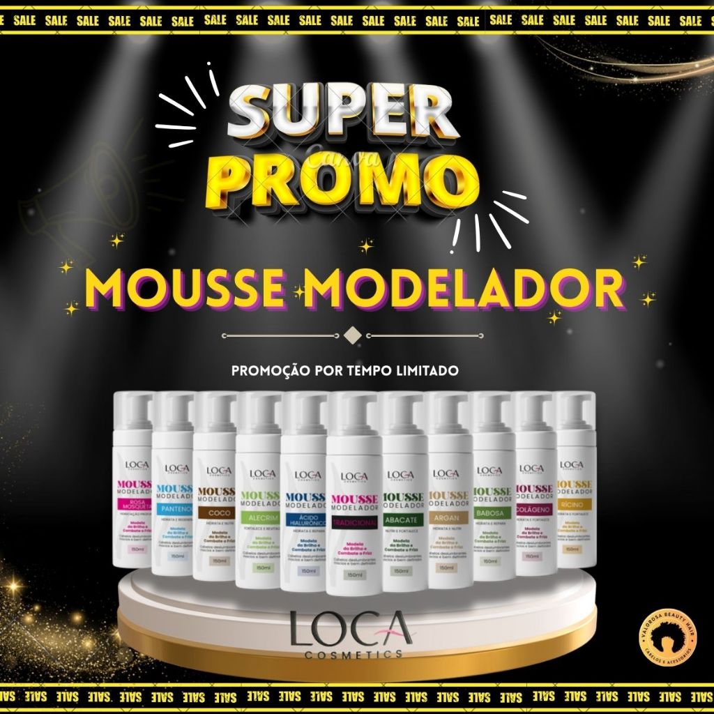 Mousse Modelador Profissional - Loca Cosmetics - 150ml em Oferta na Shopee