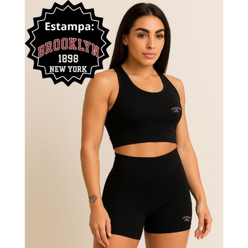 Conjunto Feminino Top + Shorts Suplex Premium | Moda Gringa | Brooklyn 1898 New York
