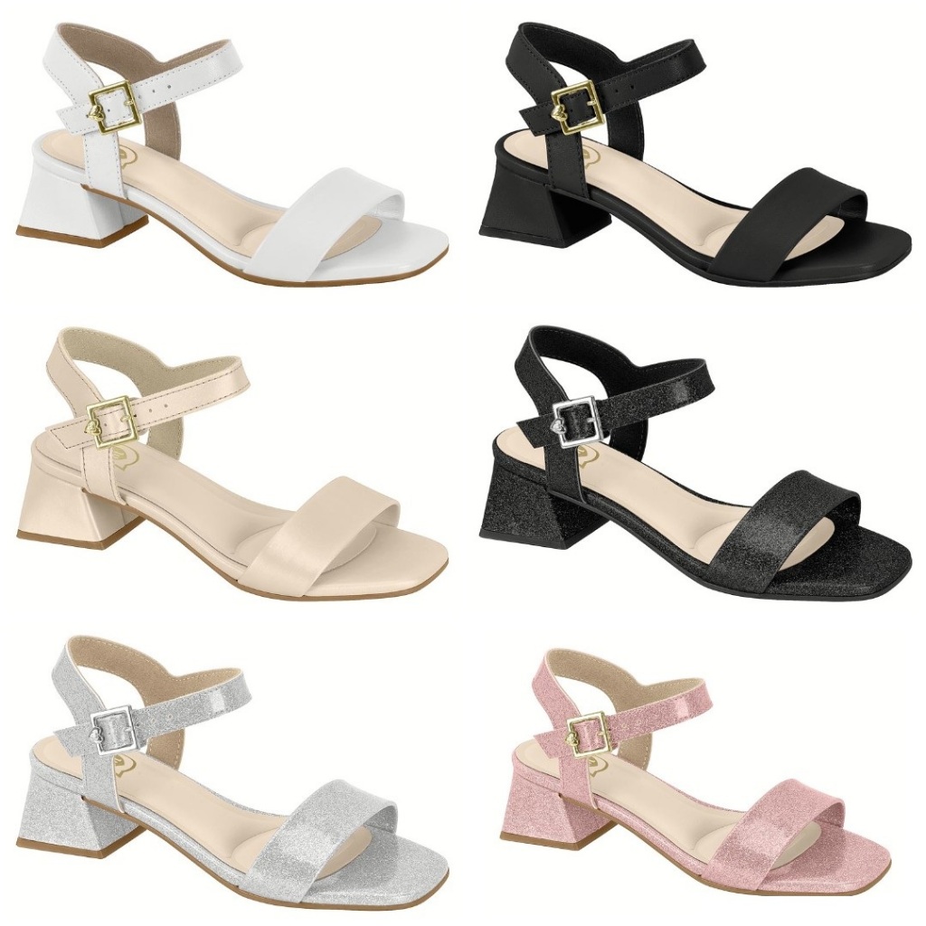 Sandália Infantil Menina Molekinha Salto Bloco Baixo Confortável e Leve 2347.100 em Oferta na Shopee