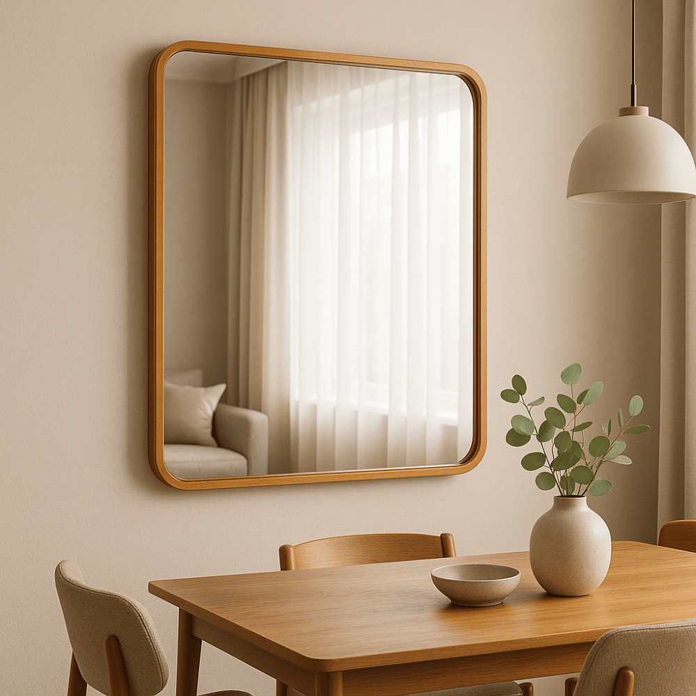 Espelho Retangular Lopazzi 90x80cm com Moldura de Alumínio Decoração Quarto Banheiro Sala Pinterest em Oferta na Shopee