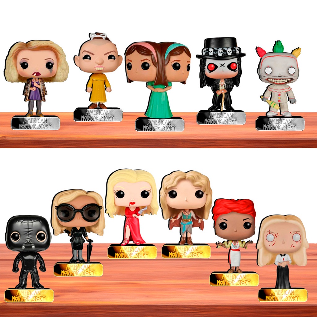 Kit Totens American Horror Story 12 cm Enfeite Decoração Geek Colecionável Seriado Boneco POP Terror