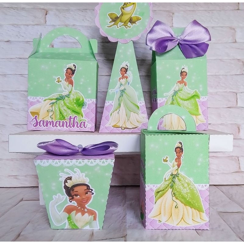 Kit Festa Personalizada Princesa Tiana, lembrancinhas de festa, caixinhas PERSONALIZADAS, kit personalizado, Tiana