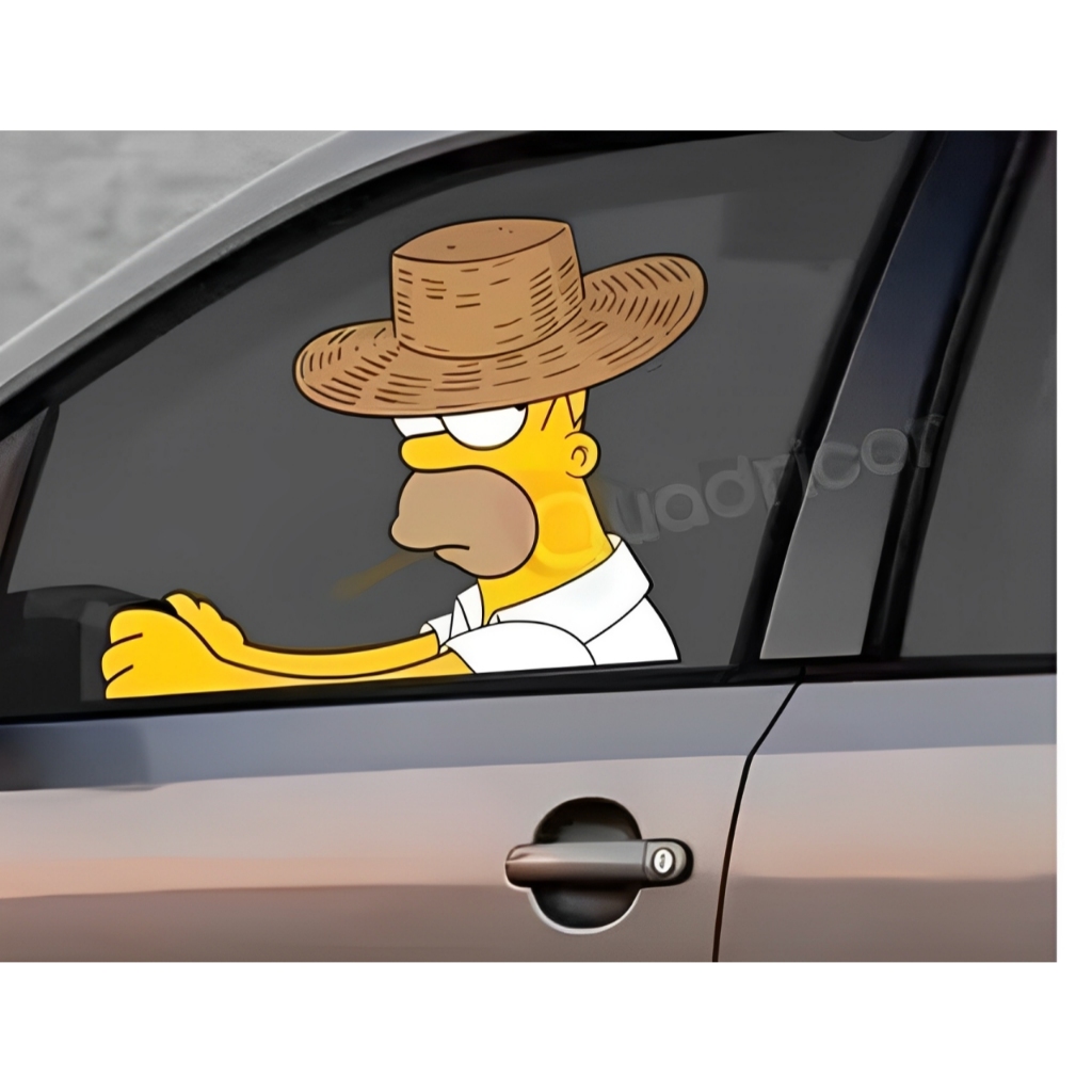 HOMER SIMPSON - Janela e dirigindo - Volante