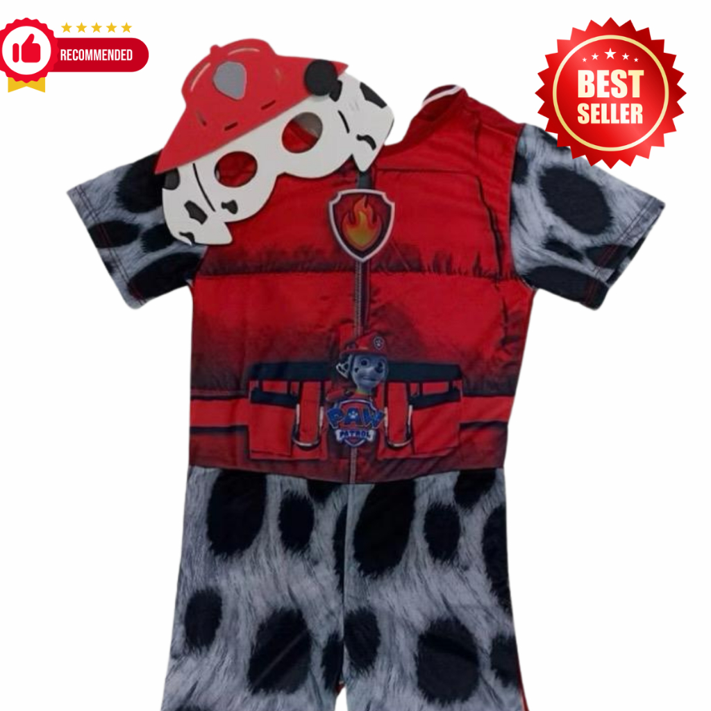 Fantasia Infantil Marshal Menino Bombeiro - Envio Imediato