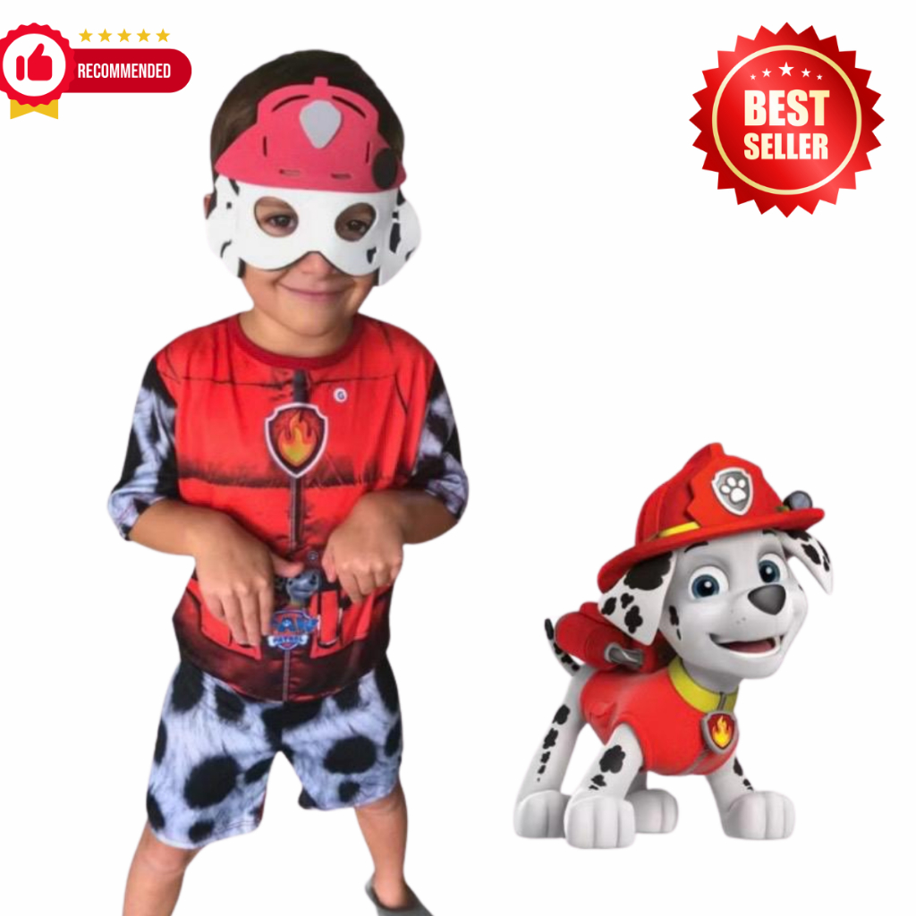 Fantasia Infantil Marshal Menino Bombeiro - Envio Imediato em Oferta na Shopee