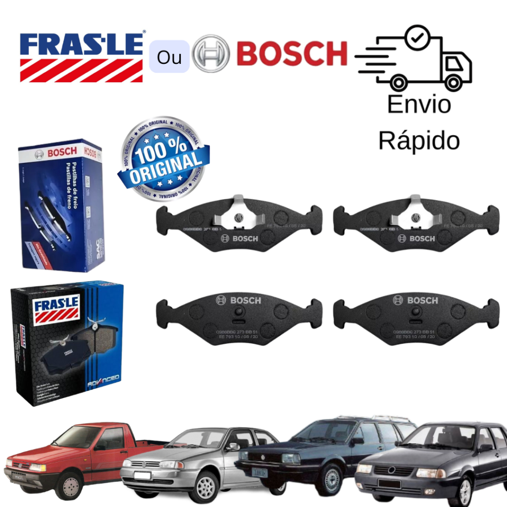 Pastilha  freio gol Saveiro Parati - BOSCH ou FRASLE- jg completo BOSCH 0986BB0273/bb51 - 2000 até 2009