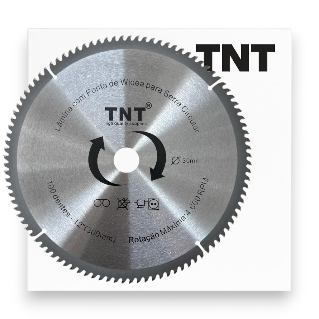 Lamina Serra Circular Corta Alumínio TNT 305mm ou 12" x Furo de 30mm Com 100 Dentes em Oferta na Shopee