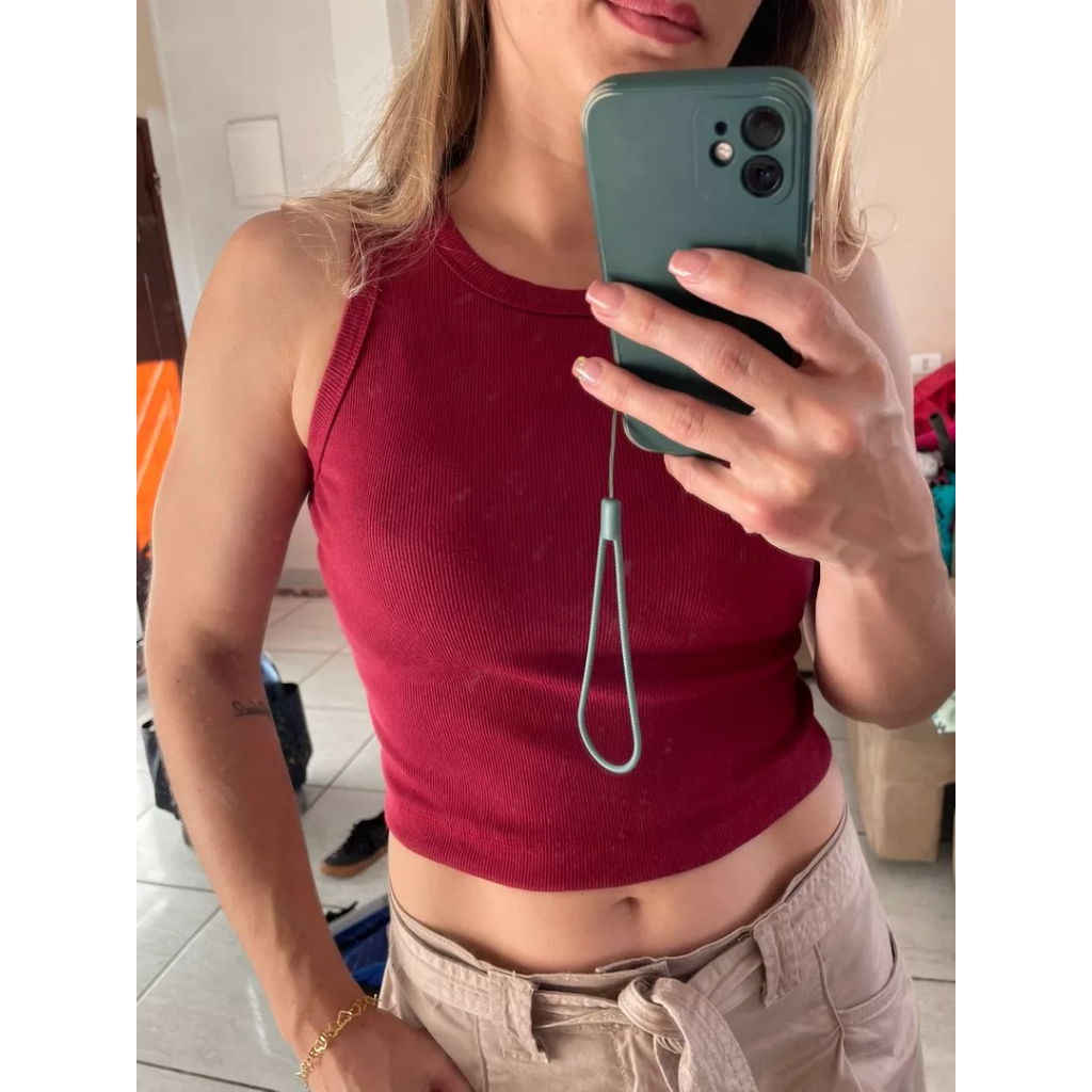 Blusinha Cropped Feminino Canelado Regata Confortável e estilosa para o dia dia