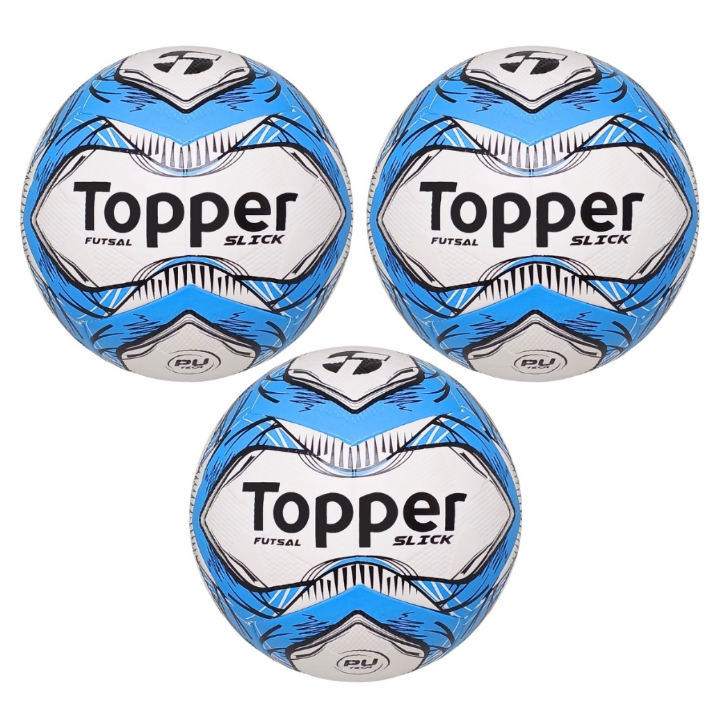 Kit 3 Bolas Topper Futsal Futebol de Salão Original