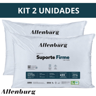 Kit 2 Travesseiros Altenburg Suporte Firme Antialérgico Alto Lavável Em Máquina 50 x 70cm em Oferta na Shopee