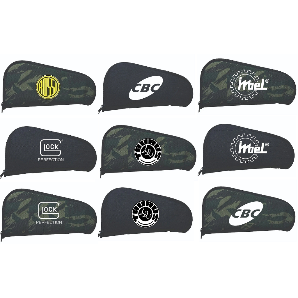 Case Capa Forrada Camuflada ou Preta Pistola Revolver Taurus Glock Imbel CBC Rossi