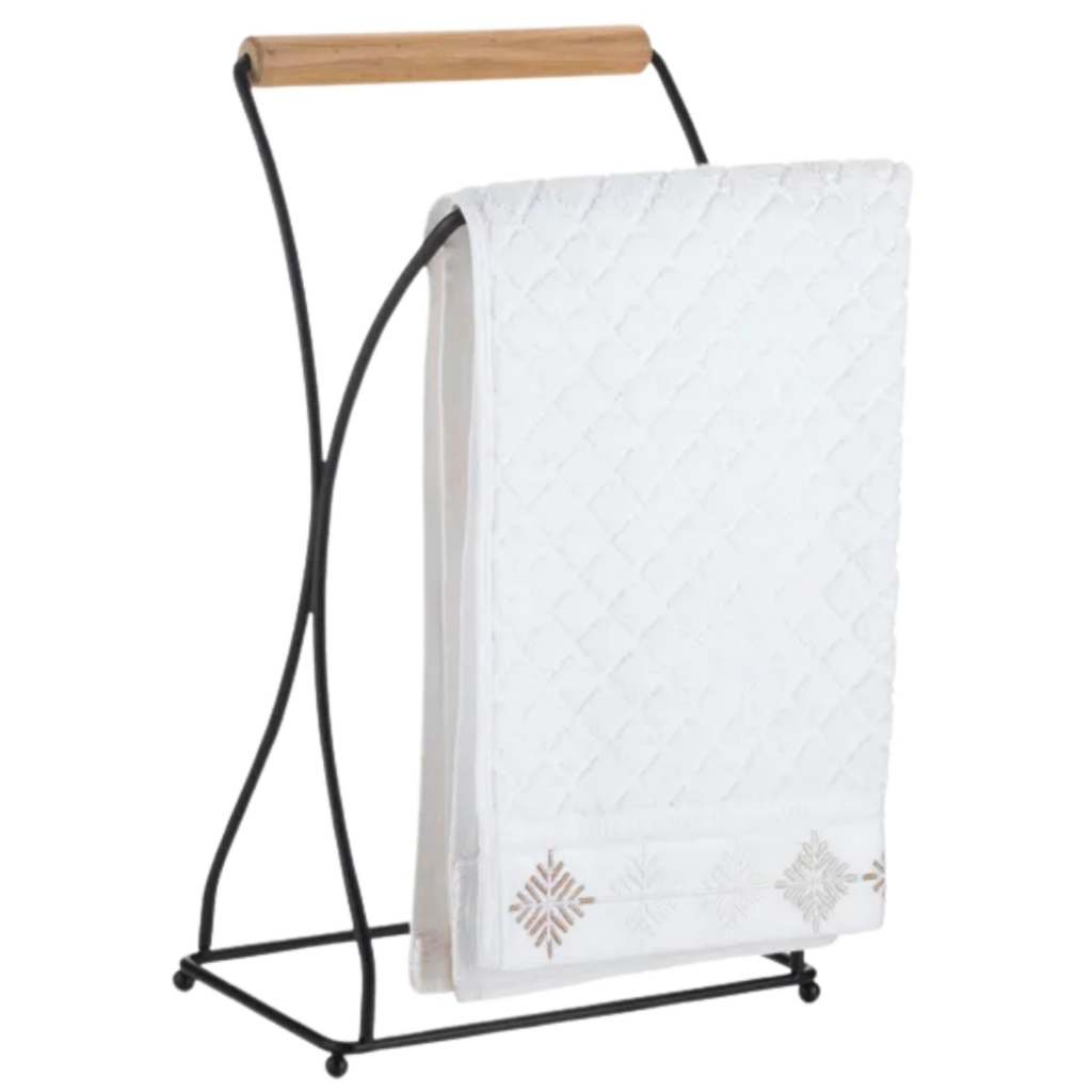 Suporte Porta Toalha Duplo Rosto De Pia Bancada Lavabo  Aço Preto Eco Design Arthi em Oferta na Shopee