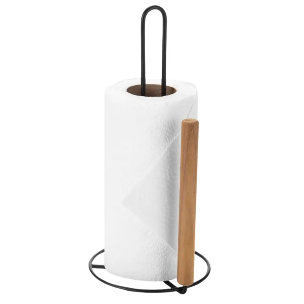 Suporte Porta Rolo Papel Toalha Guardanapo Cozinha Mesa Balcão Eco Design Preto Arthi em Oferta na Shopee