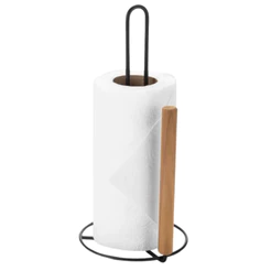 Suporte Porta Rolo Papel Toalha Guardanapo Cozinha Mesa Balcão Eco Design Preto Arthi