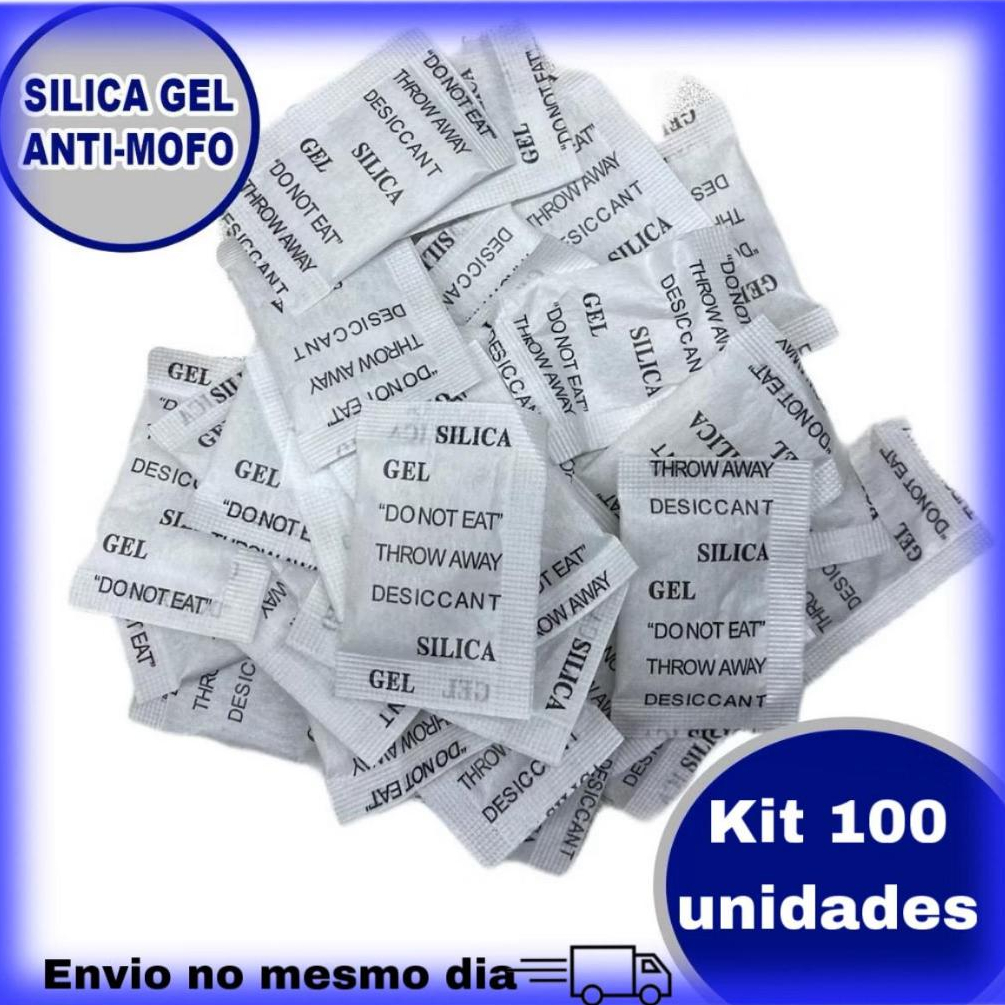 Sílica Gel Sache 100 Unidades 1g ORIGINAL Dessecante Anti Mofo Umidade Anti Embaçante Envio 24 Horas em Oferta na Shopee