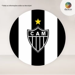Capa de Painel Redondo Galo C/Elástico FACE ÚNICA - Preto e Branco, Rosa