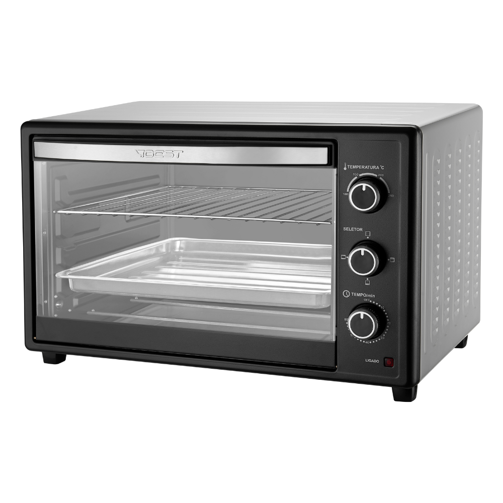 Forno Elétrico 66 Litros Preto Branco Best - Home Appliances