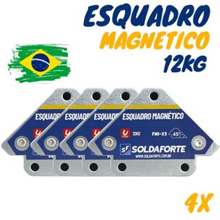 Kit Esquadro Magnético (4 Peças) para Solda 12kg - Soldaforte em Oferta na Shopee