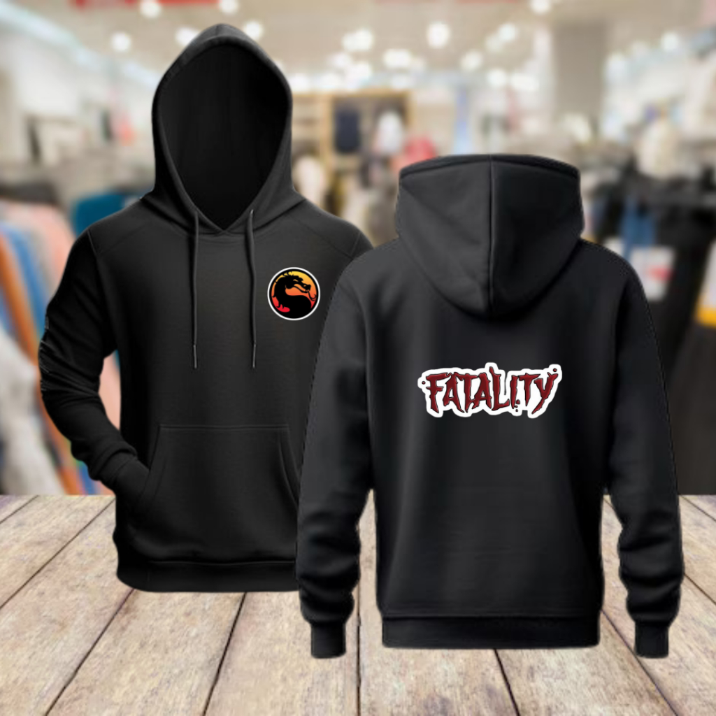 Blusa de Frio Moletom Jaqueta Casaco Agasalho Streetwear Algodao Mortal Kombat Fatality