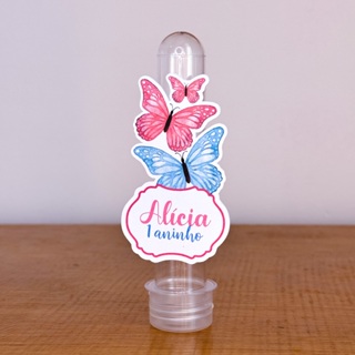 kit 10, 20 ou 30 Tubetes + Apliques 3D Personalizado Lembrancinha Festa Aniversário BORBOLETAS, Tag para Tubete em Oferta na Shopee