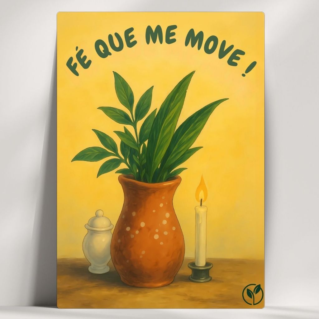 Quadro Decorativo Orixá - Fé que me move! - Exu - Umbanda, Candomblé com mensagens!