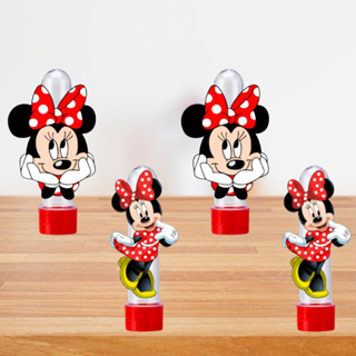 kit com 10, 20 ou 30 Tubetes Personalizado para Aniversário Minnie Vermelha, Tag para Tubete, Apliques 3D para tubete em Oferta na Shopee