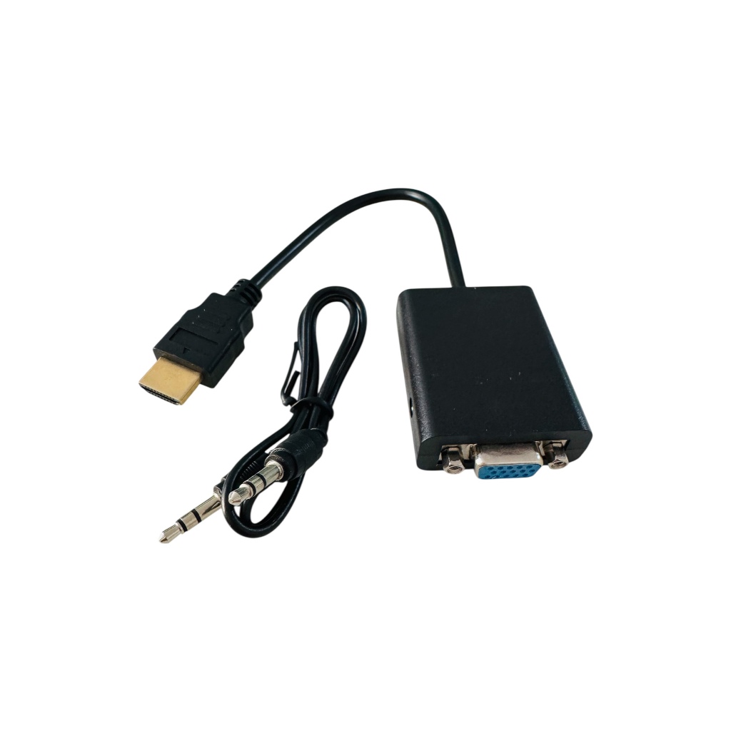 Cabo Adaptador Conversor HDMI Para VGA com Saída P2 De Áudio (VGA+HDMI+P2)
