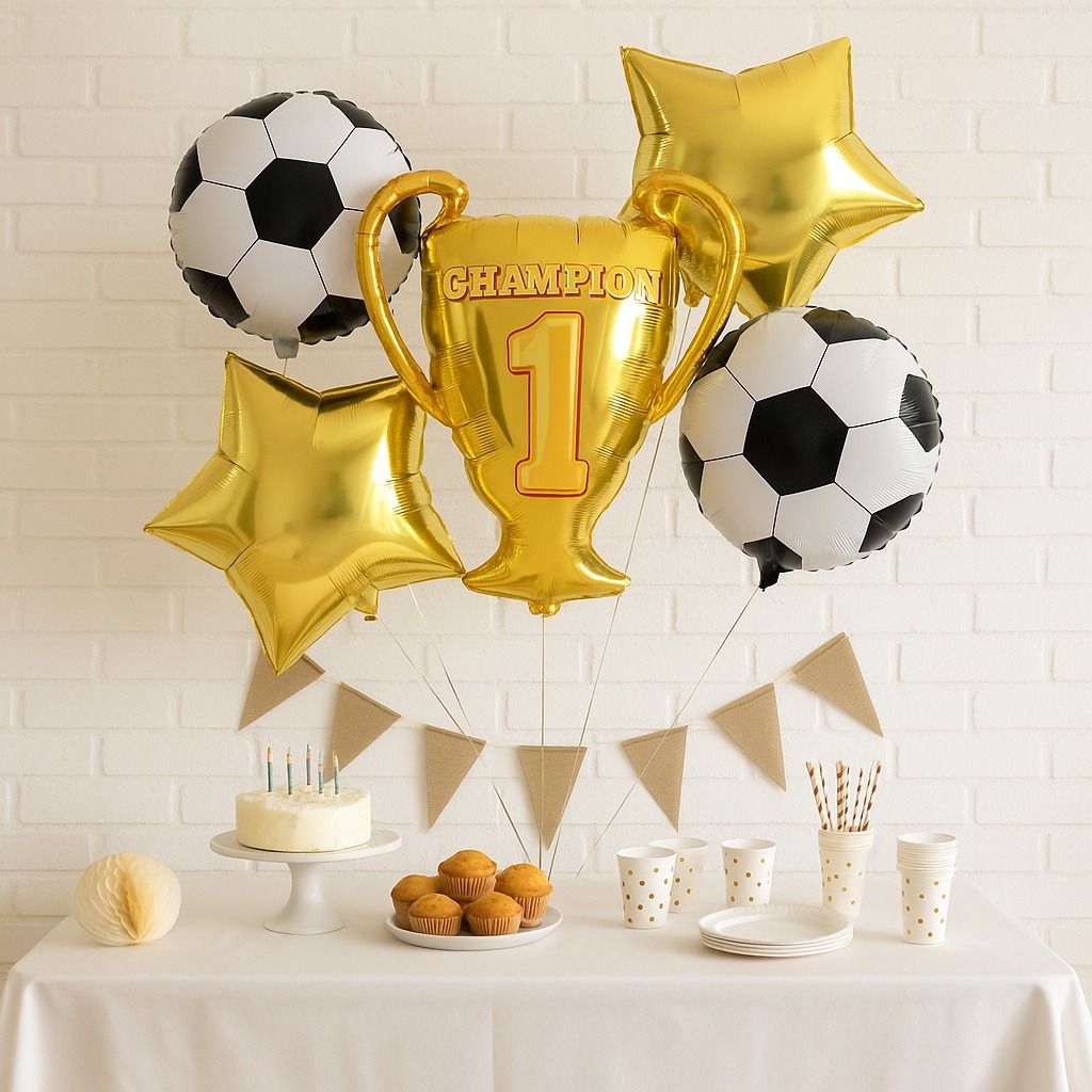 Balão Metalizado Futebol Troféu Campeão Time em Campo