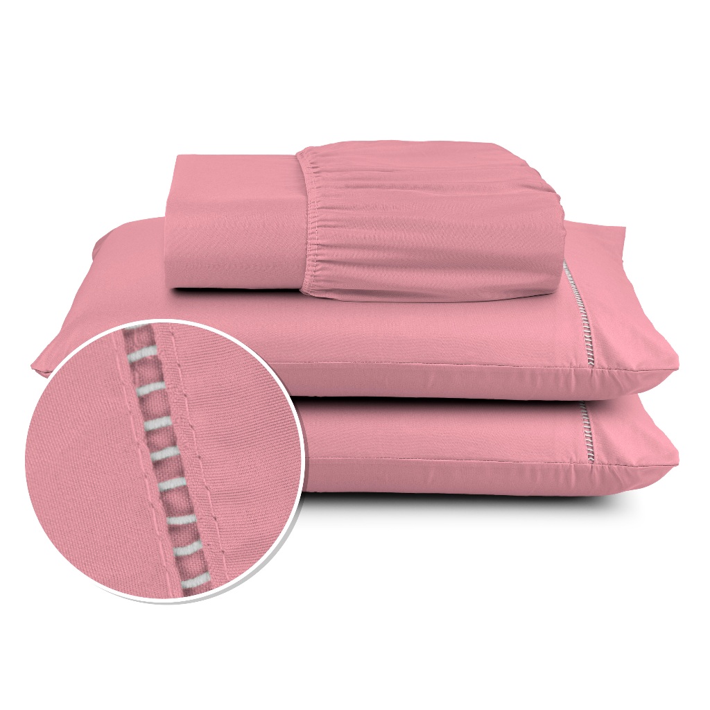 Jogos De Lencol Berço Solteiro Casal Queen King 02 e 03 Peças Toque de Pessego