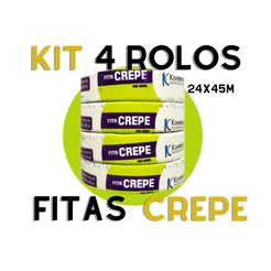 Kit 4x Fitas Crepe 24mmx 45m Koretch