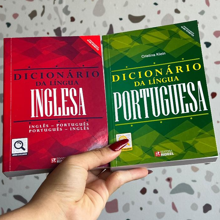 Kit 2 Dicionário Médio Português e Inglês 560 Páginas Editora Rideel Capa Flexível em Oferta na Shopee